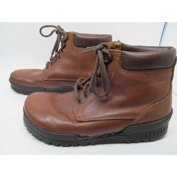 Birkenstock Footprints Mens Brown Leather Lace Up Ankle Boots Size US 8.5 EU 42 - Picture 6 of 16